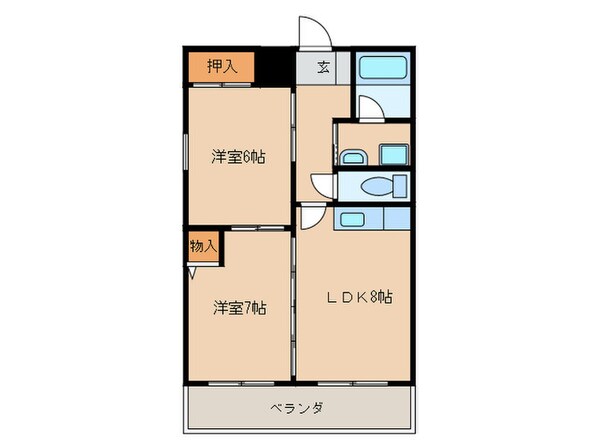 プロシ－ド東天神の物件間取画像